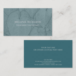 Peacock Blue Original Nature Photo Designer Business Card