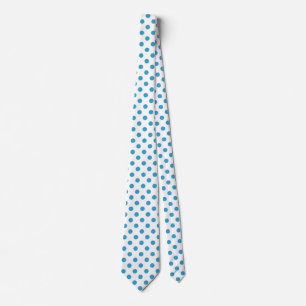 Peacock Blue Polka Dot Circles Tie