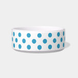 Peacock Blue Polka Dots Circles Bowl<br><div class="desc">Peacock Blue Polka Dots Circles
blue circles blue polka dots pattern 
light blue polka dtos
blue circles or blue dots prints</div>