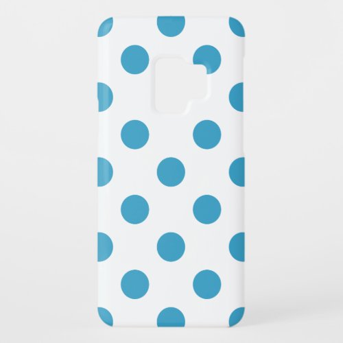 Peacock Blue Polka Dots Circles Case_Mate Samsung Galaxy S9 Case