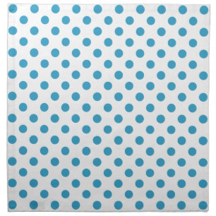 Peacock Blue Polka Dots Circles Cloth Napkin