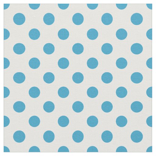 Peacock Blue Polka Dots Circles Fabric