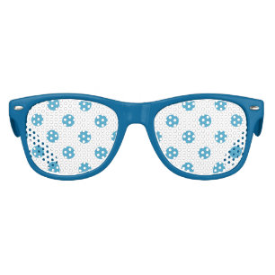 Peacock Blue Polka Dots Circles Kids Sunglasses