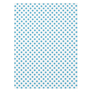 Peacock Blue Polka Dots Circles Tablecloth