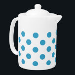 Peacock Blue Polka Dots Circles Teapot<br><div class="desc">Peacock Blue Polka Dots Circles
 blue circles blue polka dots pattern 
 light blue polka dtos
 blue circles or blue dots prints</div>