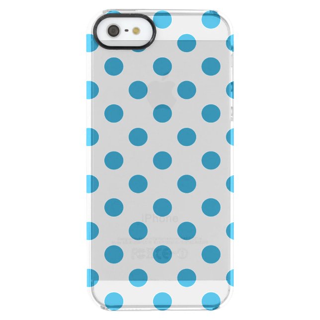 Peacock Blue Polka Dots Circles Uncommon iPhone Case (Back)