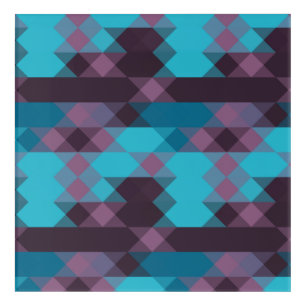 peacock blue, purple, topaz blue and thunder acrylic print