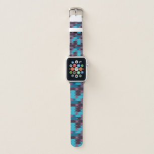 peacock blue, purple, topaz blue and thunder apple watch band