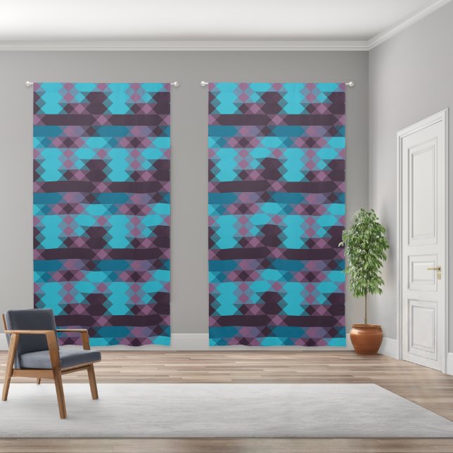 peacock blue, purple, topaz blue and thunder blackout curtains (Wide)
