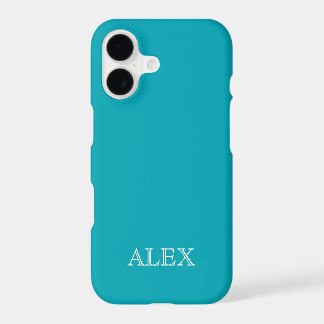 PEACOCK BLUE Solid Background iPhone X Case