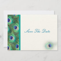 peacock blue  teal Save the date