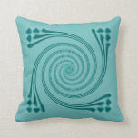 Peacock Blue Whirligig Pillow by Janz