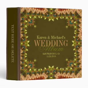 Peacock Bohemian Lace Wedding Album Binder