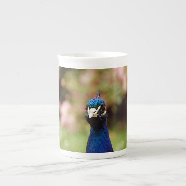Peacock Bone China Mug (Front)