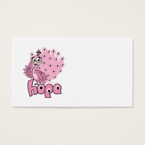 Peacock Breast Cancer Business Card