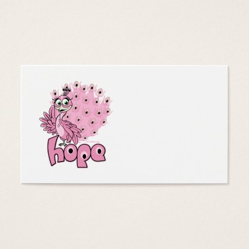 Customizable Peacock Breast Cancer Business Card
