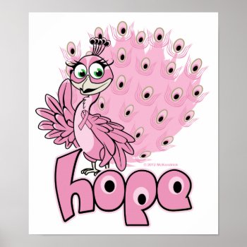 Peacock Breast Cancer Poster by fightcancertees at Zazzle
