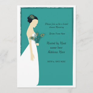 peacock_bridal_invite-01, Please Join us for a ... Invitation