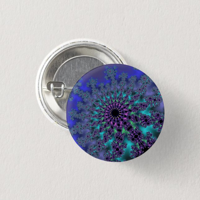 Peacock Burst Button (Front & Back)