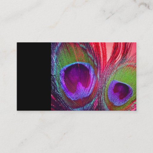 Customizable Peacock Business Card