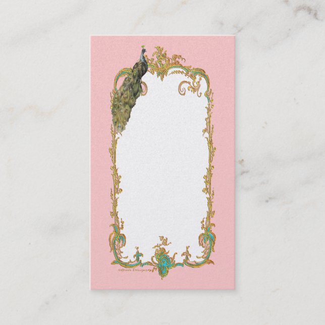 Peacock Business or Profile Card (Front)