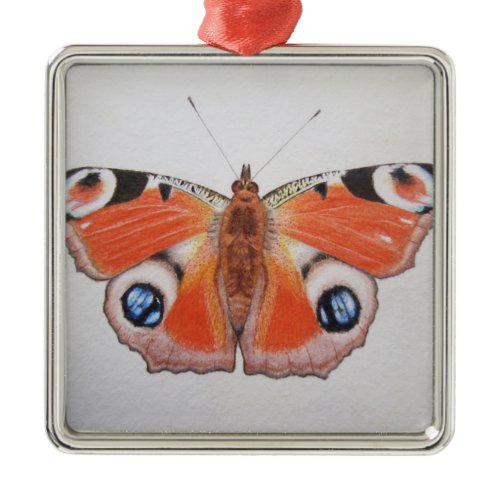 Peacock Butterfly 2012 Metal Ornament