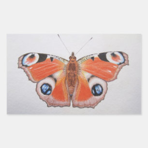 Peacock Butterfly 2012 Rectangular Sticker