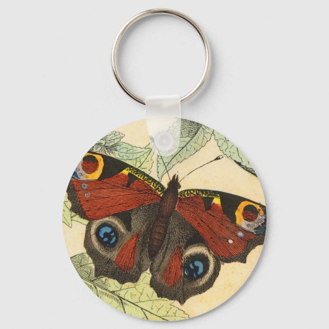 Peacock Butterfly Keychain (Front)