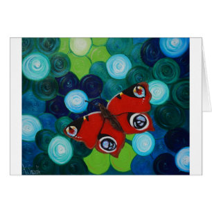 Peacock Butterfly Painting Greeting card
