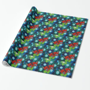 Peacock Butterfly Painting Wrapping Paper