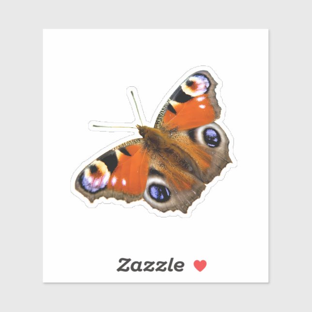 Peacock Butterfly Sticker (Sheet)