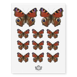 Peacock butterfly temporary tattoos