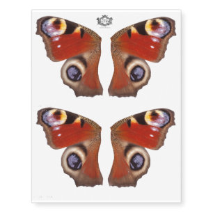 Peacock Butterfly wings Temporary Tattoos