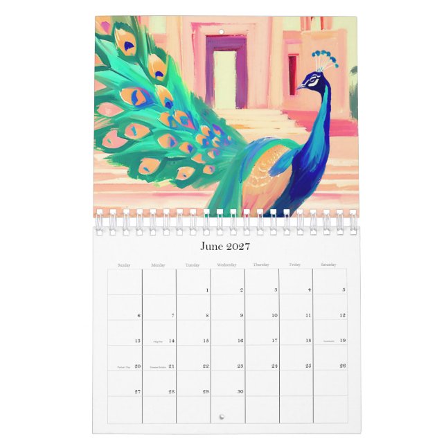 peacock calendar (Jun 2027)