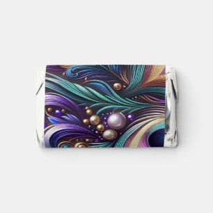 Peacock Candy favors. Hershey's Miniatures