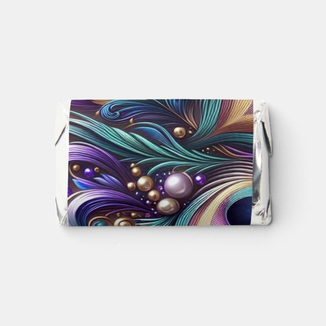 Peacock Candy favors. Hershey's Miniatures (Front)