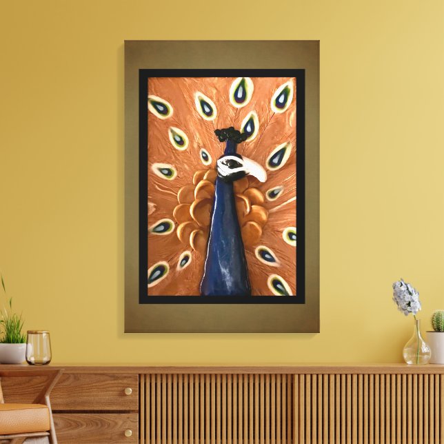 Peacock Canvas Print (Insitu(LivingRoom))