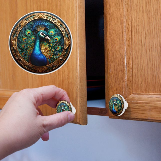 Peacock  ceramic knob (Creator Uploaded)