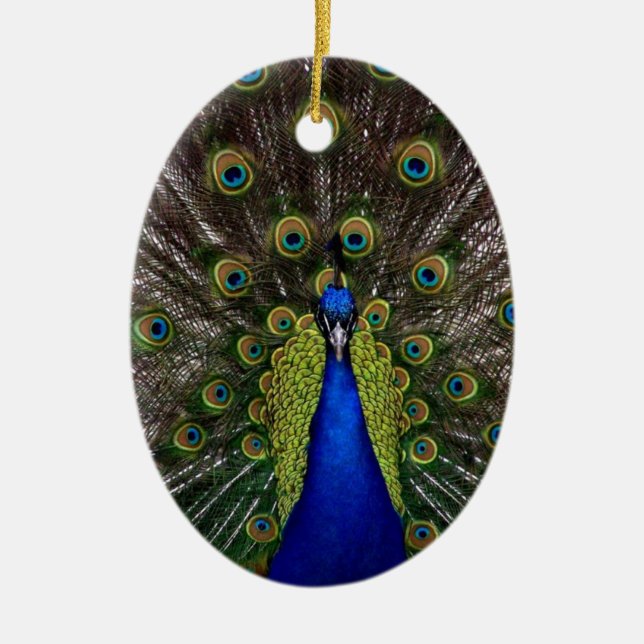 Peacock Ceramic Ornament (Front)