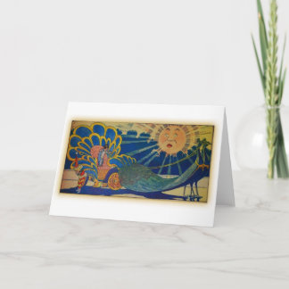 Peacock Chariot Card