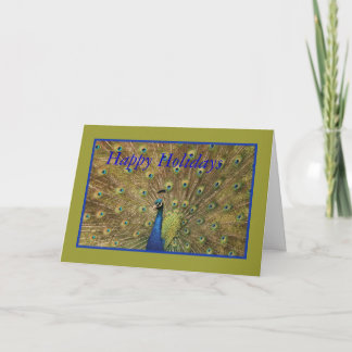 Peacock Christmas Card