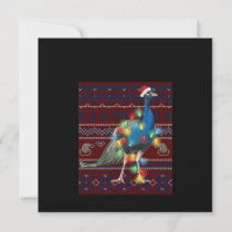 Peacock Christmas Lights Ugly Sweater Goat Lover Invitation