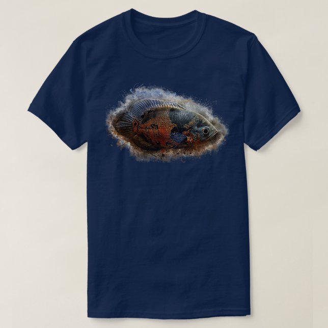 Peacock cichlid Astronotus ocellatus T-Shirt (Design Front)