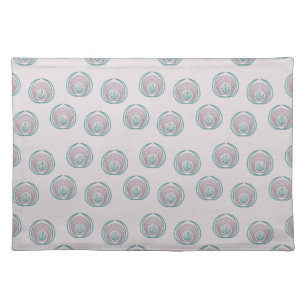 Peacock Circles Cloth Placemat