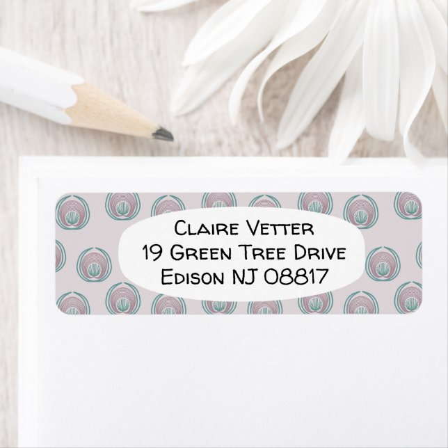 Peacock Circles  Label (Insitu)