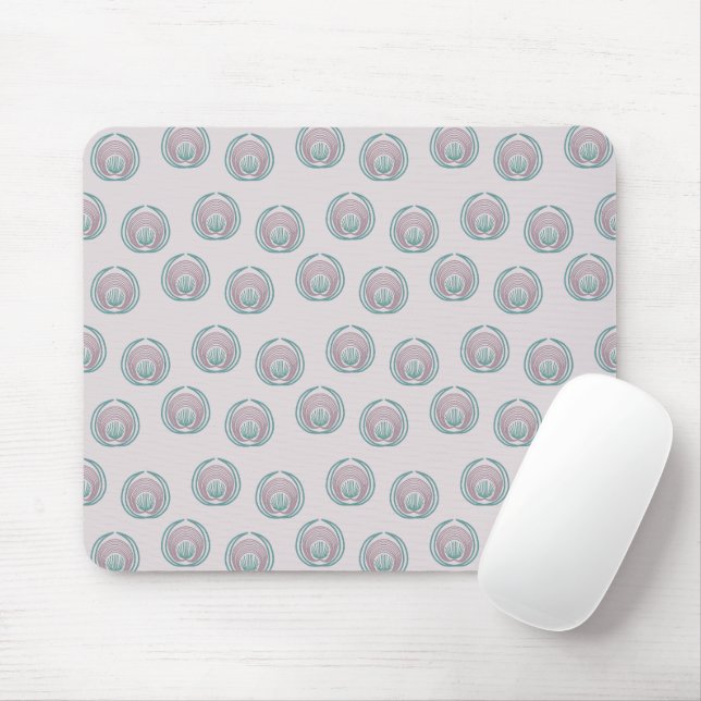 Peacock Circles  Mouse Pad (With Mouse)