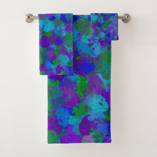 Peacock Color Bath Towel Set
