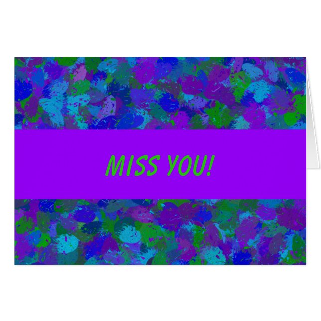 Peacock Color greeting card (Front Horizontal)