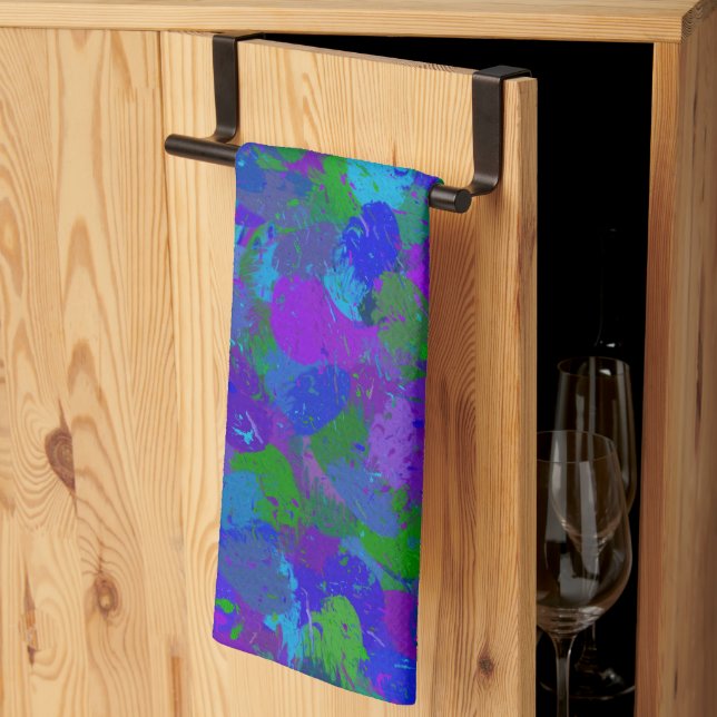 Peacock Color Kitchen Towel (Thirds Fold)