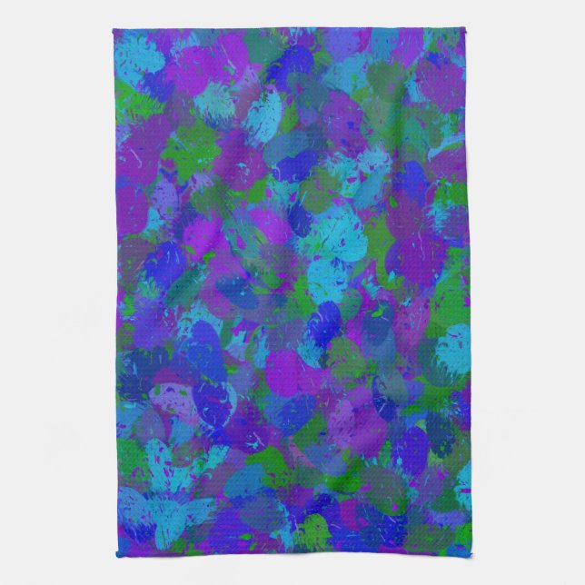 Peacock Color Kitchen Towel (Vertical)